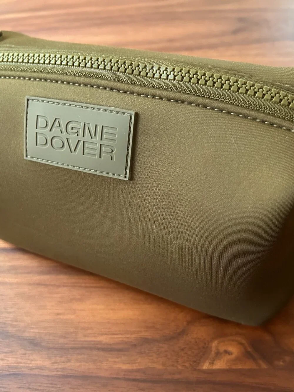 Dagne Dover Hunter Olive Neoprene Toiletry Bag